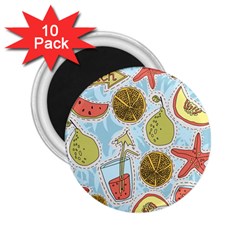 Tropical pattern 2.25  Magnets (10 pack) 