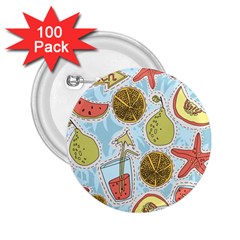 Tropical pattern 2.25  Buttons (100 pack) 