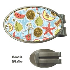 Tropical pattern Money Clips (Oval) 