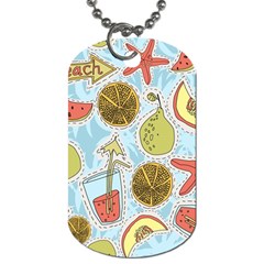 Tropical pattern Dog Tag (One Side)