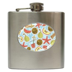 Tropical pattern Hip Flask (6 oz)