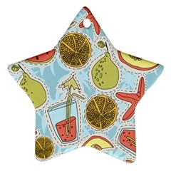 Tropical pattern Star Ornament (Two Sides)