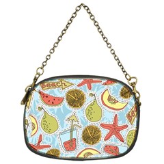 Tropical Pattern Chain Purse (one Side) by GretaBerlin