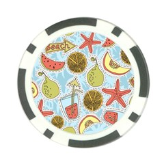 Tropical pattern Poker Chip Card Guard (10 pack)