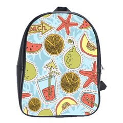 Tropical pattern School Bag (Large)