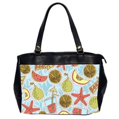 Tropical pattern Oversize Office Handbag (2 Sides)