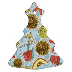 Tropical pattern Christmas Tree Ornament (Two Sides)