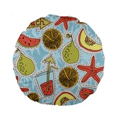 Tropical Pattern Standard 15  Premium Round Cushions by GretaBerlin