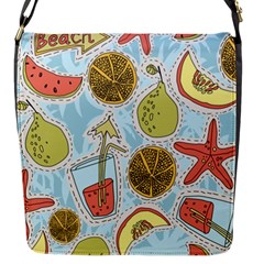 Tropical Pattern Flap Closure Messenger Bag (s) by GretaBerlin