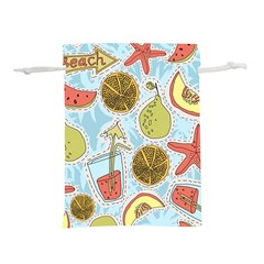 Tropical pattern Lightweight Drawstring Pouch (L)