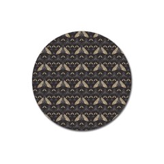 Moth Pattern Magnet 3  (round) by GretaBerlin