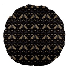 Moth Pattern Large 18  Premium Flano Round Cushions