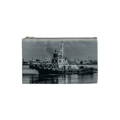 Tugboat At Port, Montevideo, Uruguay Cosmetic Bag (small) by dflcprintsclothing