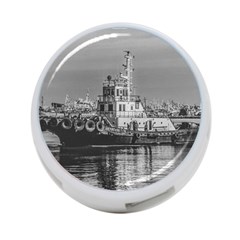 Tugboat At Port, Montevideo, Uruguay 4-port Usb Hub (two Sides) by dflcprintsclothing