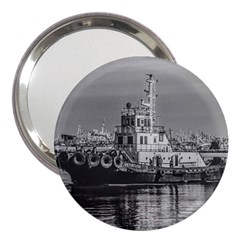 Tugboat At Port, Montevideo, Uruguay 3  Handbag Mirrors by dflcprintsclothing