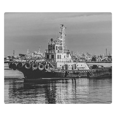 Tugboat At Port, Montevideo, Uruguay Double Sided Flano Blanket (small)  by dflcprintsclothing