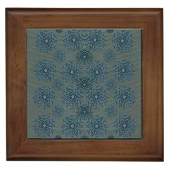 Decorative Wheat Wreath Stars Framed Tile by pepitasart
