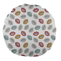 Happy Doodle Laugh Large 18  Premium Round Cushions by tmsartbazaar