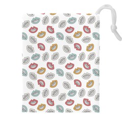 Happy Doodle Laugh Drawstring Pouch (4xl) by tmsartbazaar