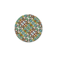 Multicolored Collage Print Pattern Mosaic Golf Ball Marker (4 Pack) by dflcprintsclothing