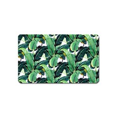 Tropical Banana Leaves Magnet (name Card) by goljakoff