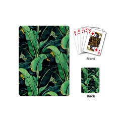 Night Tropical Banana Leaves Playing Cards Single Design (mini) by goljakoff