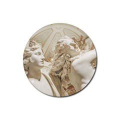 Apollo And Daphne Bernini Masterpiece, Italy Rubber Round Coaster (4 Pack)  by dflcprintsclothing