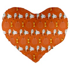 Halloween Large 19  Premium Heart Shape Cushions