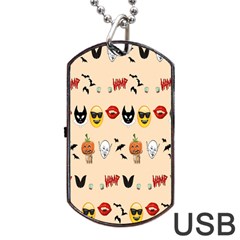 Halloween Dog Tag Usb Flash (one Side) by Sparkle