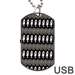 Halloween Dog Tag Usb Flash (two Sides) by Sparkle