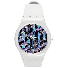 Eyesore  Round Plastic Sport Watch (m) by MRNStudios