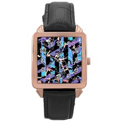 Eyesore  Rose Gold Leather Watch  by MRNStudios