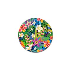 Colorful Floral Pattern Golf Ball Marker (4 Pack) by designsbymallika