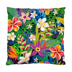 Colorful Floral Pattern Standard Cushion Case (one Side) by designsbymallika