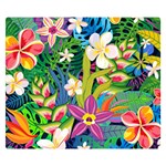 Colorful Floral Pattern Double Sided Flano Blanket (Small)  50 x40  Blanket Front