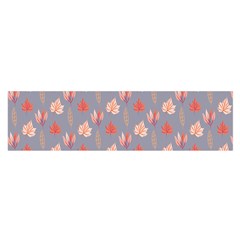 Auntumn Pretty Leaves Pattern Satin Scarf (Oblong)