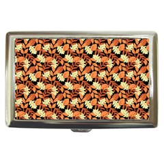Autumn Leaves Orange Pattern Cigarette Money Case by designsbymallika