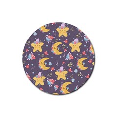 Goodnight Rubber Coaster (round)  by designsbymallika