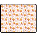 Orange Pink Tree Pattern Fleece Blanket (Medium)  60 x50  Blanket Front