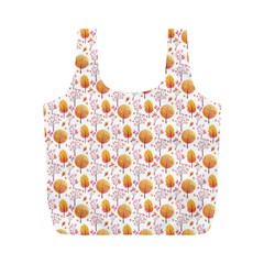 Orange Pink Tree Pattern Full Print Recycle Bag (m) by designsbymallika