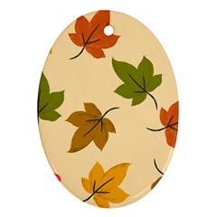 Autumn Leaves Ornament (oval) by DithersDesigns