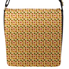 Autumn Leaves Tile Flap Closure Messenger Bag (s)