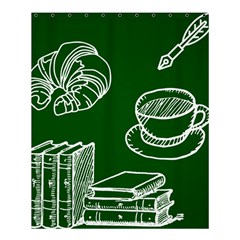 Books And Baked Goods Pattern Shower Curtain 60  X 72  (medium)  by DithersDesigns