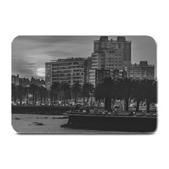 Sunset Coastal Urban Scene, Montevideo, Uruguay Plate Mats by dflcprintsclothing