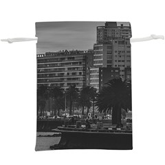 Sunset Coastal Urban Scene, Montevideo, Uruguay  Lightweight Drawstring Pouch (xl) by dflcprintsclothing