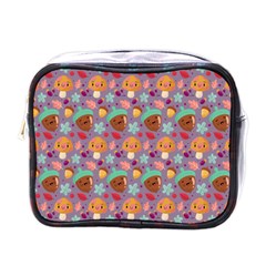 Nuts And Mushroom Pattern Mini Toiletries Bag (one Side)