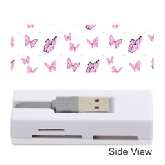 Pink Purple Butterfly Memory Card Reader (stick) by designsbymallika