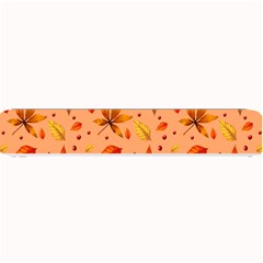 Orange Brown Leaves Small Bar Mats by designsbymallika