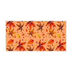 Orange Brown Leaves Yoga Headband by designsbymallika