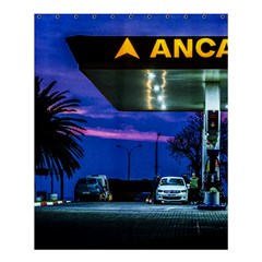 Night Scene Gas Station Building, Montevideo, Uruguay Shower Curtain 60  X 72  (medium)  by dflcprintsclothing